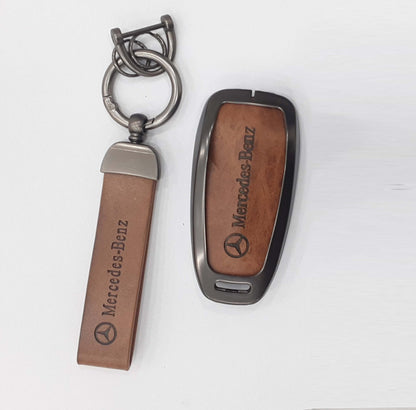 Mercedes Benz C/E/S Class Zinc Alloy key Case With Leather Strap