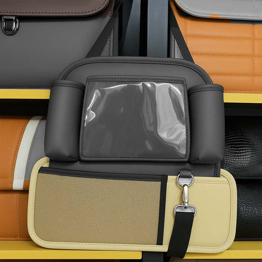 Motorsports Hanging Tissue Drawer & Bottle Holder Seat Organizer