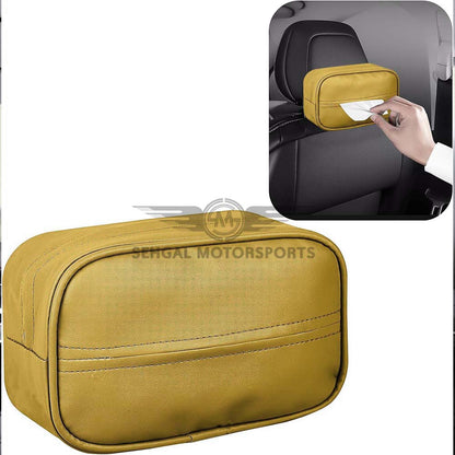 Motorsports Leather Tissue Box For Car