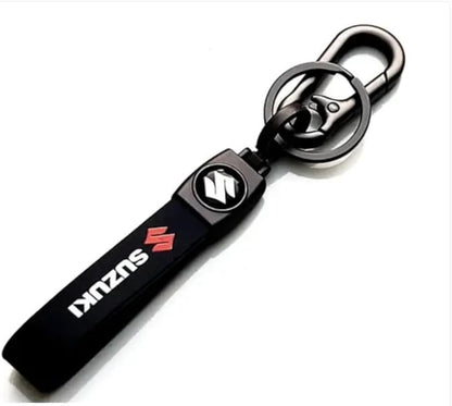 Slim Leather Key Chain With Car Logo