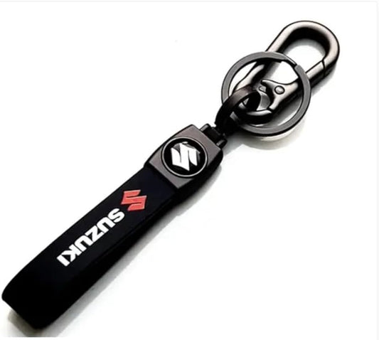 Slim Leather Key Chain With Car Logo