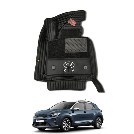 Kia Stonic 10D Floor Mat Black With Black Stitch Model 2020-2021