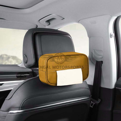 Motorsports Leather Tissue Box For Car