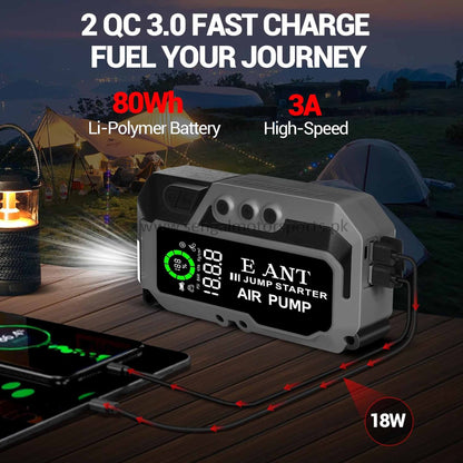Motorsports Heavy Duty Car Jump Starter with Air Pump Q15