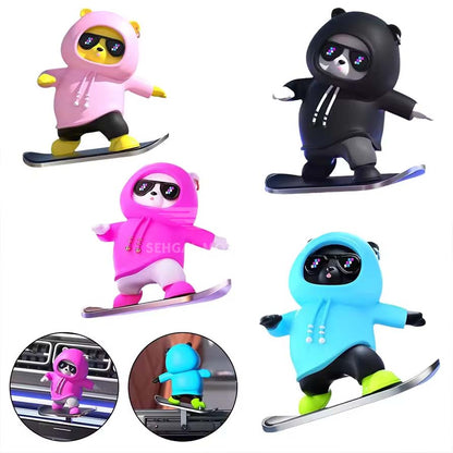 Car Automatic Sliding Skateboard Bear Alloy (Car Dashboard Decoration)