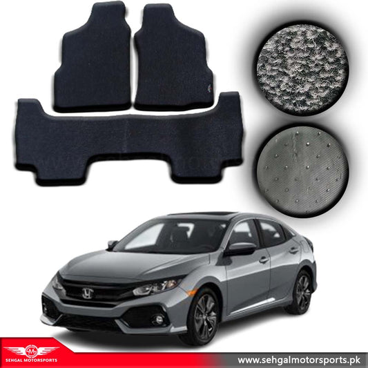 Honda Civic Carpet Floor Mat Special Black/Gray Model 2016-2021