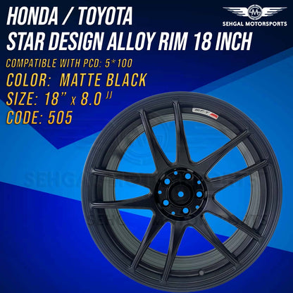 Honda/Toyota Star Design Alloy Rim 18 Inch (505)