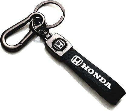 Slim Leather Key Chain With Car Logo