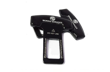 Seat Belt Clip Logo Black - Pair