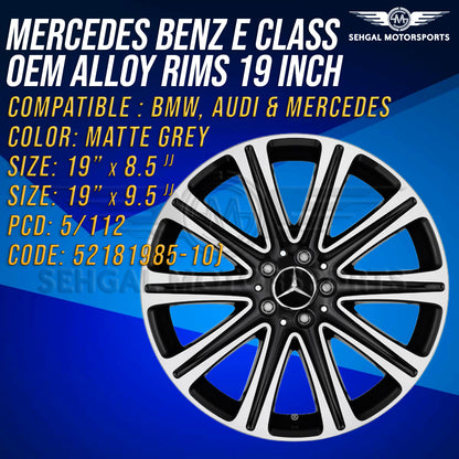 Mercedes Benz E Class Designo OEM Alloy Rim 19 Inch Staggered (52181985-10)
