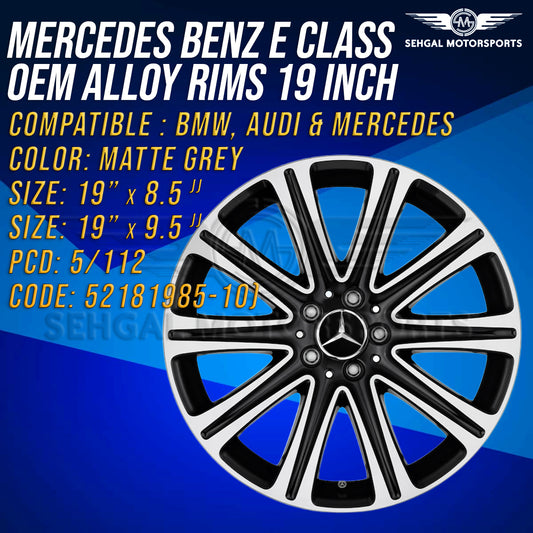 Mercedes Benz E Class Designo OEM Alloy Rim 19 Inch Staggered (52181985-10)