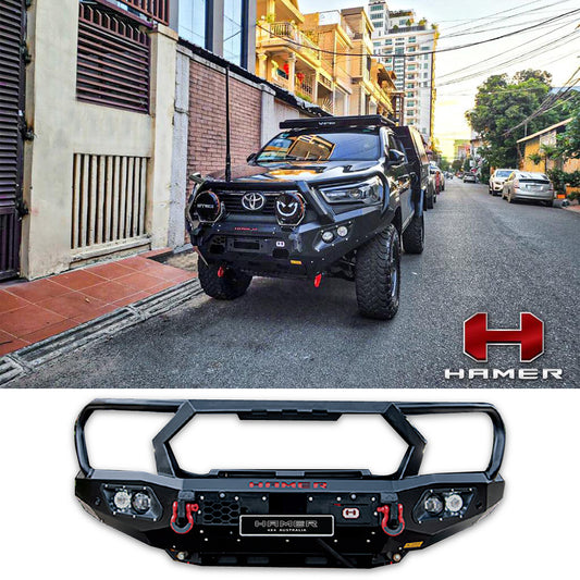 Toyota Hilux Revo Front Bumper Hamer King Series (With Glasses) Thailand Model 2020-2023