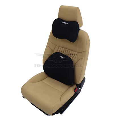 Motorsports Dream Mesh Memory Foam Car Seat Cushion Set (Headrest + Backrest)