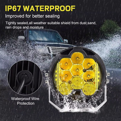 X-7Seven Universal High Power LED Pod Round Driving Light 7 inch