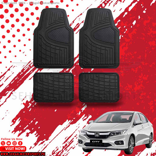 Honda City Rubber Floor Mat Black Model 2021-2024