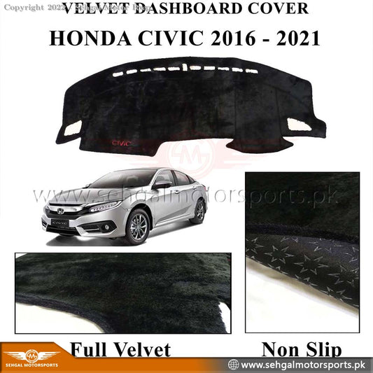 Honda civic Dashboard Mat Velvet Fur | Model 2017-2021