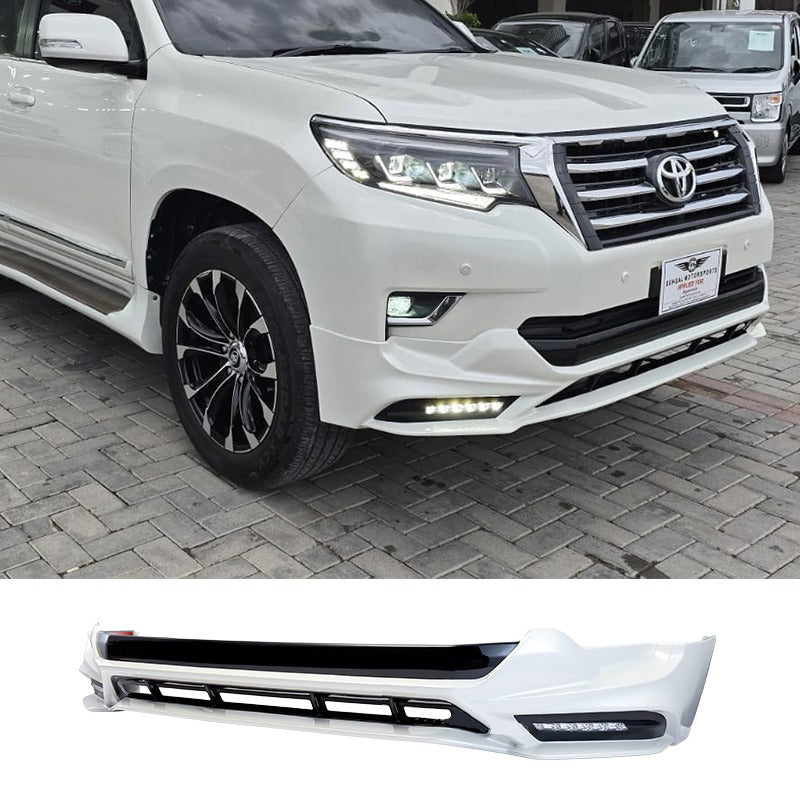 Prado 2018 Rear Toyota Prado FJ160 Front & Back Body kit TRD Style Black Model 2018-20 ...