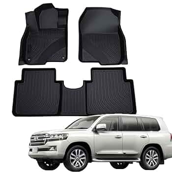 Toyota Land Cruiser FJ 200 TPE Floor Mats (Black) Model 2016-2020