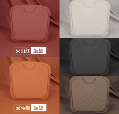 Motorsports Embossed Nappa Leather Memory Foam Seat Cushion
