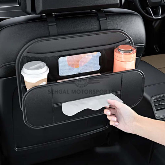 Motorsports Foldable Back Seat Organizer (Black)