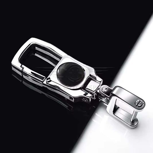 Silver Metal Square Hook Multi Ring Key Chain (DM42)