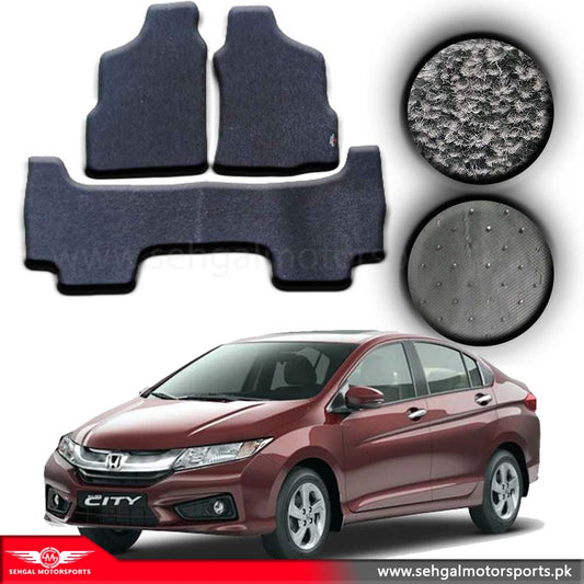 Honda City Carpet Floor Mat Special Black/Gray Model 2009-2021