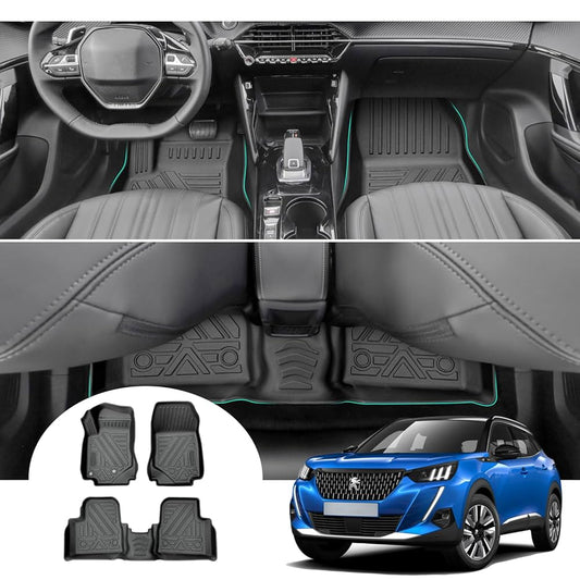 Peugeot 2008 TPE Floor Mats (Black) Model: 2021-2025