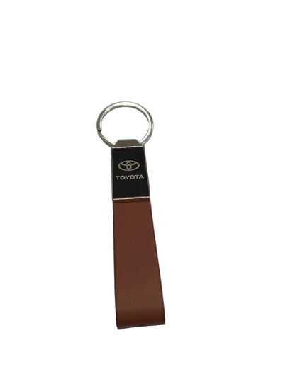 Car Logo Leather Strap Key Ring
