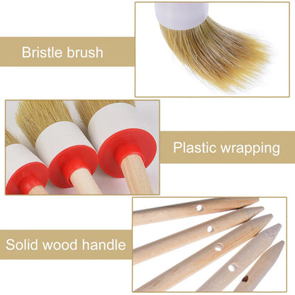 KLCB Wooden Detailing Brushes (6 In Pack) KA-W056