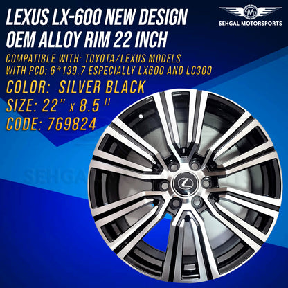 Lexus LX-600 New Design OEM Alloy Rim 22 Inch