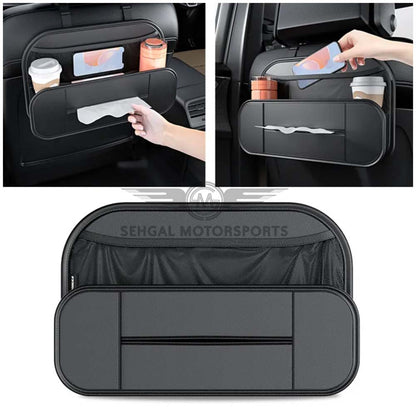 Motorsports Foldable Back Seat Organizer (Black)