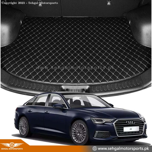 Audi A6 7D Eco Trunk Mat Black With Black Stitch Model 2020-2022