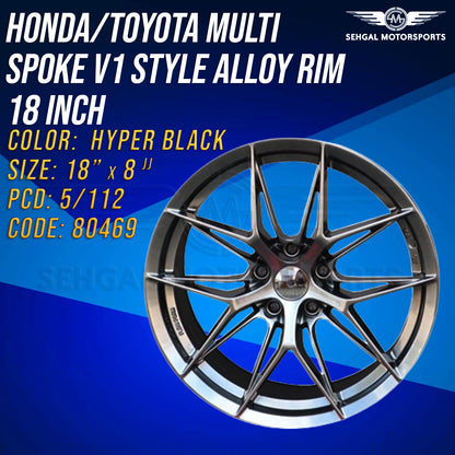Honda/Toyota Multi Spoke Advance Style Alloy Rim 18 Inch (80469)
