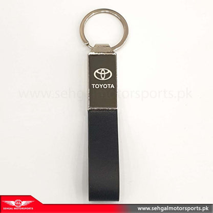 Car Logo Leather Strip Key Ring