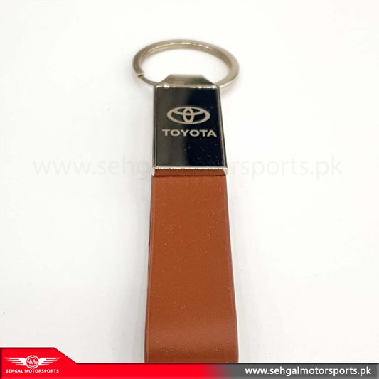 Car Logo Leather Strip Key Ring