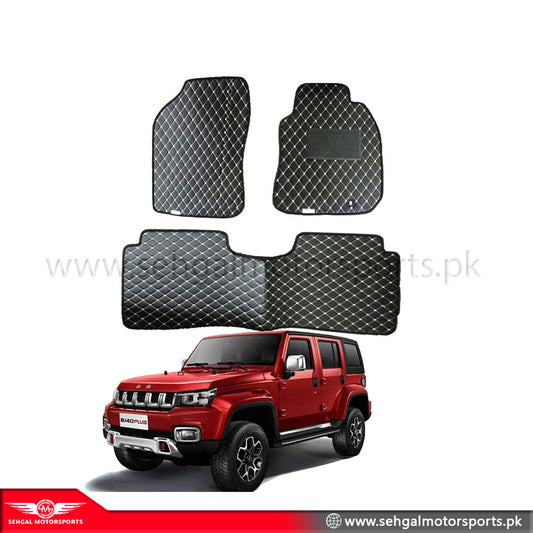 BAIC BJ40 7D Eco Floor Mat Black With Beige Stitch Model 2022-2025