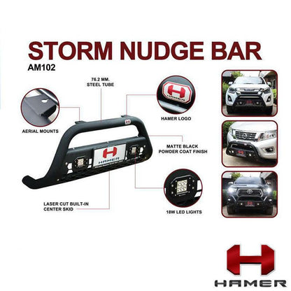 Toyota Hilux Revo Hmaer Storm Nudge Bar (LED) 2016-2024