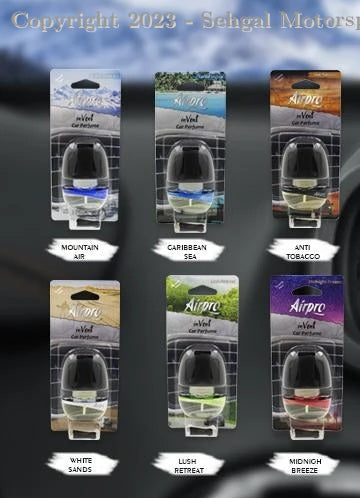 Airpro In Vent Car Perfume All Flavors 09ml