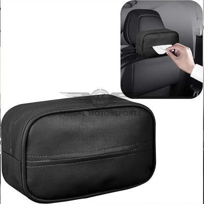 Motorsports Leather Tissue Box For Car