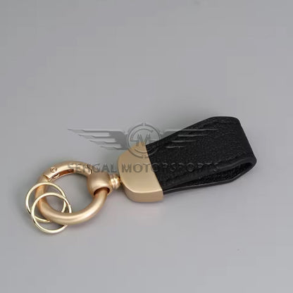 Leather Strap Zinc Metal Hook keychain Multicolors (DM28)