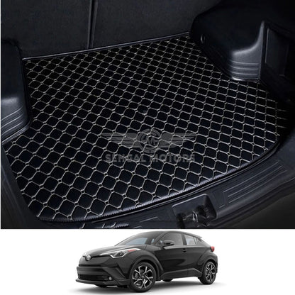 Toyota CH-R 7D Trunk Mat Black With Beige Stitch Model 2017-2018