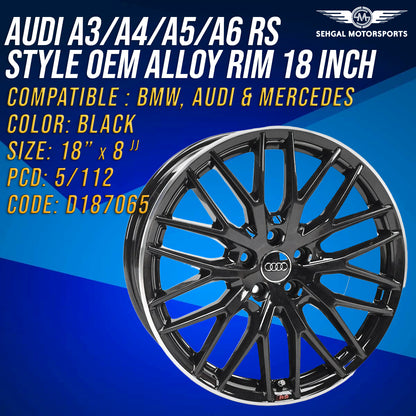 Audi A3/A4/A5/A6 RS Style OEM Alloy Rim 18 Inch (D187065)