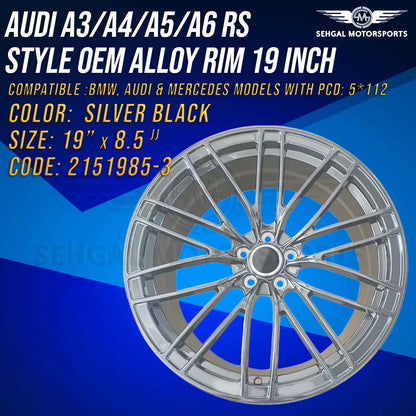 Audi A3/A4/A5/A6 RS Style OEM Alloy Rim 19 Inch (D197065)