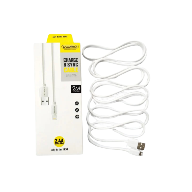 Doomax Mobile Data Cable Type ios 2M Length Yellow Box – Sehgal Motorsports