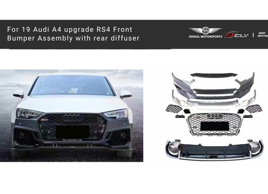 Audi RS-4 Complete Front Bumpers with Rear Diffuser Model 2019