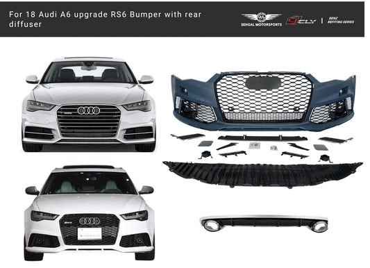 Audi A6 C7 RS-6 Front Bumper With Rear Lip Model: 2018