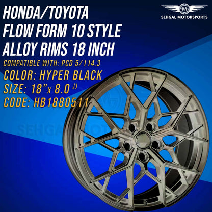 Honda/Toyota Flow Form 10 Style Alloy Rims 18 Inch (HB1880511)