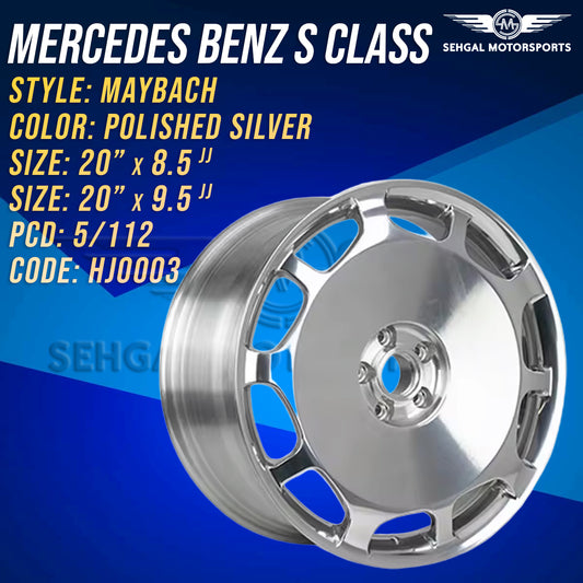 Mercedes Benz S Class Maybach Style Alloy Rims 20 Inch Staggered (HJ0003)