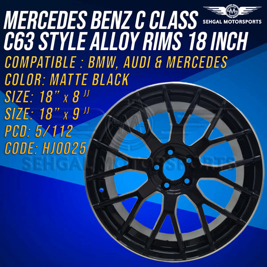 Mercedes Benz C Class C63 Style Alloy Rims 18 Inch Staggered (HJ0025)