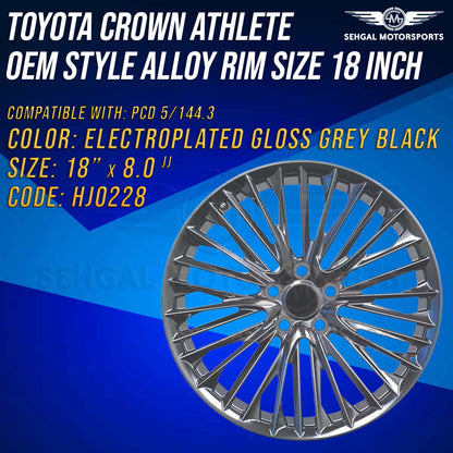 Toyota Crown Athlete OEM Style Alloy Rim Size 18 Inch (HJ0228)
